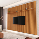 Ver imagem 2 de Painel Ripado para Sala Tv de até 75 Polegadas Versátil 2.2 - Giga Móvel:freijo