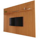 Ver imagem 1 de Painel Ripado para Sala Tv de até 75 Polegadas Versátil 2.2 - Giga Móvel:freijo