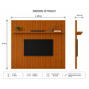 Ver imagem 4 de Painel para TV com Design Contemporâneo Versátil 2,20 x 2,20 - Freijo