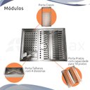 Ver imagem 3 de Canal Organizador Cozinha Aço Inox com 3 Módulos 50x40 - Tubrax