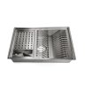 Canal Organizador Cozinha Aço Inox 304 com 3 Módulos Tubrax - 1