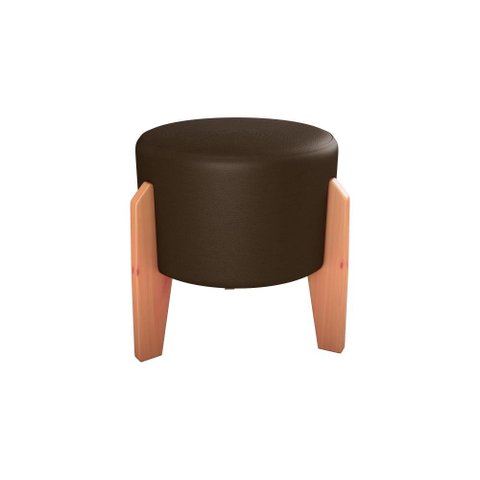 Puff Decorativo Descanso Luxo Orginal Premium Sintetico Marrom Matrix