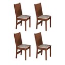 Ver imagem 1 de Kit 4 Cadeiras Paraty Mdf Assento Acolchoado Tecido Bagum Bege