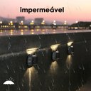 Ver imagem 2 de Luminaria Solar Parede Arandela Balizador Led Kit 4 Und Luz