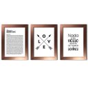 Ver imagem 1 de Conjunto Kit 3 Quadros Nada É Tão Nosso Los Quadros
