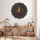 Ver imagem 1 de Mandala em Madeira, Impressão Uv - Deus Ganesha