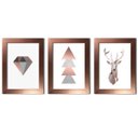 Ver imagem 1 de Conjunto Kit 3 Quadros Abstrato Cervo Los Quadros