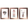 Conjunto Kit 3 Quadros Abstrato Cervo Los Quadros - 1