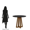 Ver imagem 4 de Mesa de Jantar Livia Piccola Redonda 90cm com Vidro – Madeira de Reflorestamento, Mdf, Tampo 18mm