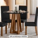 Ver imagem 2 de Mesa de Jantar Livia Piccola Redonda 90cm com Vidro – Madeira de Reflorestamento, Mdf, Tampo 18mm