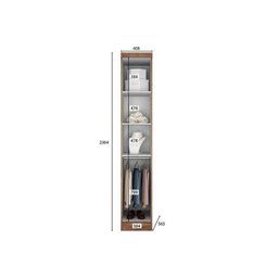 Quarto Casal Modulado Rizon 6 Peças (1 Armário Ponte + 1 Closet + 2 Guarda Roupas + 2 Complementos)  - 5