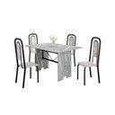 Ver imagem 2 de Conjunto Sala de Jantar com 4 Cadeiras Lara Preto/Bege/Granito