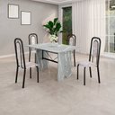 Ver imagem 1 de Conjunto Sala de Jantar com 4 Cadeiras Lara Preto/Bege/Granito