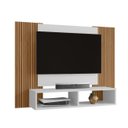 Ver imagem 3 de Painel Sala para Tv Navi até 48 Polegadas com Nicho:branco-ripado