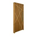 Ver imagem 3 de Kit Porta de Madeira Agatha 92 x 2,10 Bat.14cm Fech.Rolete com Puxador - Rodam