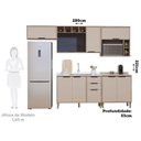 Ver imagem 2 de Cozinha Modulada Compacta 5 Peças sem Tampo Aspen Luciane Móveis