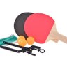 Kit 2 Raquete Tenis de Mesa Ping Pong Lisa Rede - 1