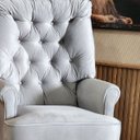 Ver imagem 6 de Poltrona de Amamentaçao Balanço e Puff Lila Baby Veludo Cinza - Larbelle