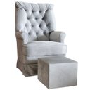 Ver imagem 7 de Poltrona de Amamentaçao Balanço e Puff Lila Baby Veludo Cinza - Larbelle