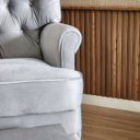 Ver imagem 4 de Poltrona de Amamentaçao Balanço e Puff Lila Baby Veludo Cinza - Larbelle