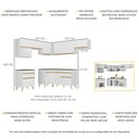 Ver imagem 4 de Cozinha Completa de Canto Veneza Gw Multimóveis Mp2071 com Armário e Balcão Branca