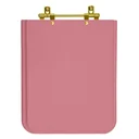Ver imagem 1 de Assento Sanitário Poliester Square Wild Rose (Rosa) para vaso Incepa com Ferragem Dourada