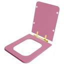 Ver imagem 2 de Assento Sanitário Poliester Square Wild Rose (Rosa) para vaso Incepa com Ferragem Dourada