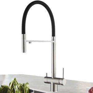 Torneira Flexível com Suporte de Filtro Monocomando Misturador para Cozinha