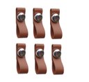 Ver imagem 1 de Kit 6 Puxadores Couro Caramelo
