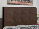 Ver imagem 2 de Cabeceira Box Casal 1,40cm Berlin Jla Móveis Courino Marrom