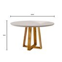 Ver imagem 3 de Conjunto Sala de Jantar Natalle 4 Lugares Mesa Redonda 1,0m e 4 Cadeiras Madeira Maciça Móveis Mundi