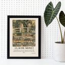 Ver imagem 2 de Quadro Decorativo Monet A ponte 24x18cm - com Vidro:madeira Branca
