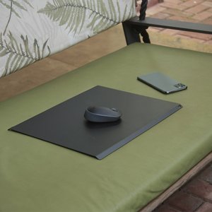 Mouse Pad Hard - Rígido Cama - Sofá Alumínio 30x35 Cm -preto