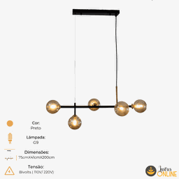Luminária Pendente LED Sala e Quarto - 10