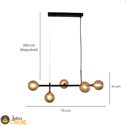 Luminária Pendente LED Sala e Quarto - 9