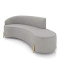 Ver imagem 1 de Sofá 4 Lugares Orgânico 220cm Pé Dourado Morgan Suede D03 - D’Rossi