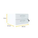 Ver imagem 1 de GAVETEIRO AÉREO 2 GAVETAS PANDIN MAXXI - BRANCO MXG02