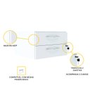 Ver imagem 2 de GAVETEIRO AÉREO 2 GAVETAS PANDIN MAXXI - BRANCO MXG02