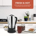 Ver imagem 5 de Elite Gourmet Ec812 Cafeteira Elétrica Percoladora 12 Xícaras - Inox com Knob de Plástico