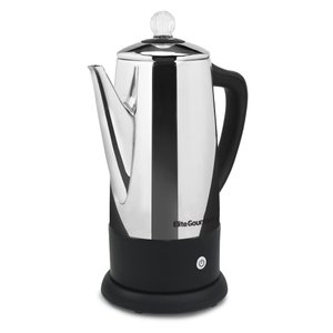 Elite Gourmet Ec812 Cafeteira Elétrica Percoladora 12 Xícaras - Inox com Knob de Plástico