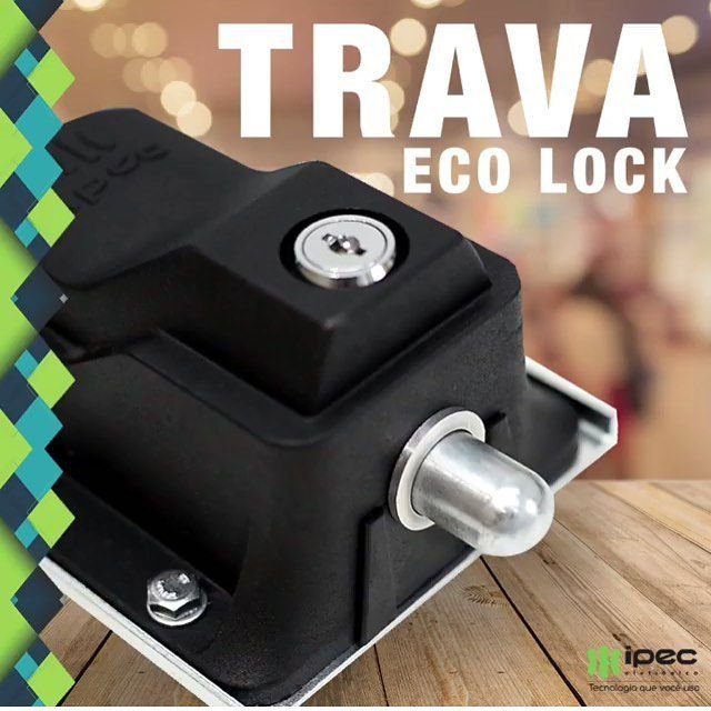 Trava eletromagnética Eco lock com temporizador para portão eletrônico - marca Ipec - 1