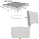Ver imagem 3 de Cama Japonesa com Cabeceira Corea Casal Courino Bege / Bouclé Suave Off White - Sallar Home