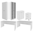 Ver imagem 1 de Conjunto para Escritório Branco 6 Peças Tecnomobili