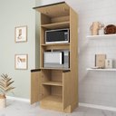 Ver imagem 5 de Torre Quente Planejada 3 Portas 2 Nichos 70cm Nara CabeCasa MadeiraOriginals Marrom/Avena