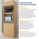 Ver mais imagens de Torre Quente Planejada 3 Portas 2 Nichos 70cm Nara CabeCasa MadeiraOriginals Marrom/Avena