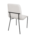 Ver imagem 4 de Kit 6 Cadeiras de Jantar Luna no Bouclé Off White e Metal Preto