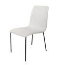 Ver imagem 3 de Kit 6 Cadeiras de Jantar Luna no Bouclé Off White e Metal Preto