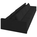 Ver mais imagens de Sofá Ilha Modular com Puff para Sala Living 432cm Georgia K04 Veludo Preto - Mpozenato