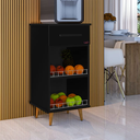 Ver imagem 2 de Balcão Multiuso com 1 Gaveta e Pé Palito de Madeira