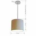 Ver imagem 2 de Lustre Luminária Pendente Vivare Free Lux Pe-4106cz Cúpula em Tecido 20x25cm